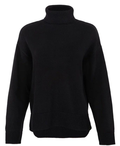 Свитер с высоким горлом женский / Черный / 50