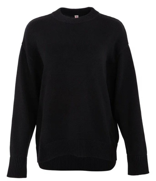 Пуловер свободного кроя женский  / Черный / 46