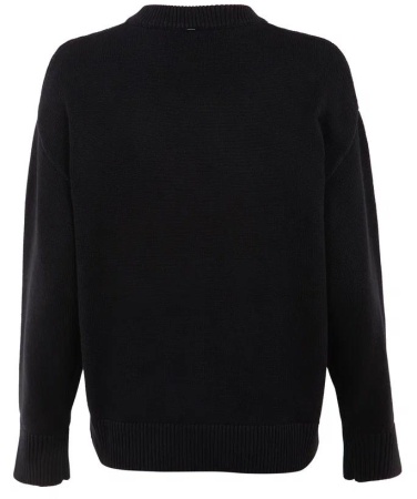 Пуловер свободного кроя женский  / Черный / 46