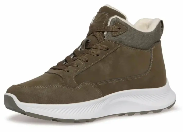 Кроссовки из кожи мужские / Хаки / 44