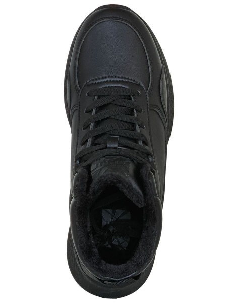 Кроссовки из кожи мужские / Черный / 40