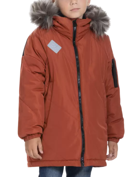 Куртка утепленная для мальчика / Коричневый / 122