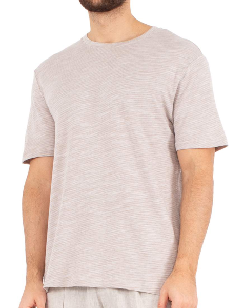 Футболка хлопковая мужская / Бежевый / 46