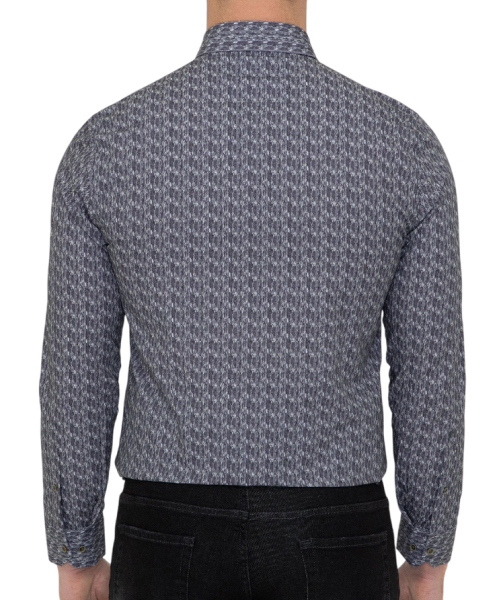 Рубашка хлопковая мужская / Зеленый / 46