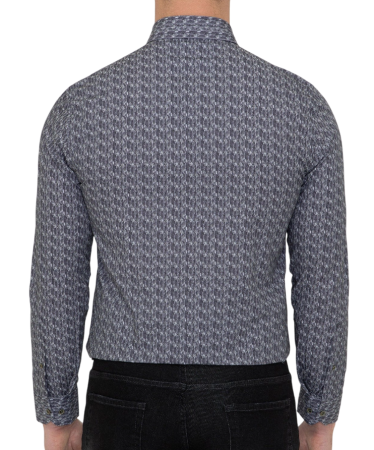 Рубашка хлопковая мужская / Зеленый / 46