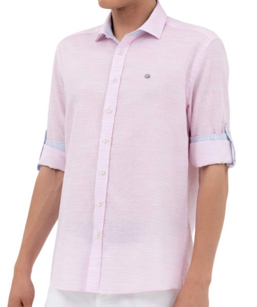 Рубашка хлопковая мужская / Розовый / 54