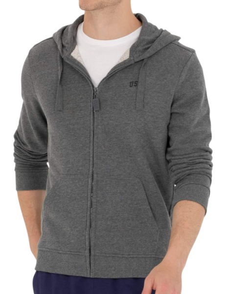 Толстовка на молнии мужская / Темно-серый / 46