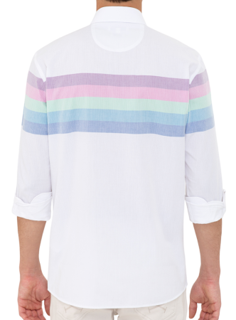 Рубашка хлопковая мужская / Белый / 44