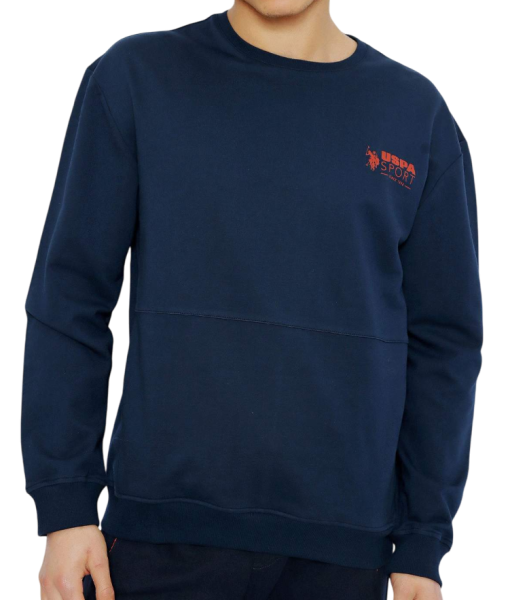 Свитшот хлопковый мужской / Тёмно-синий / 44