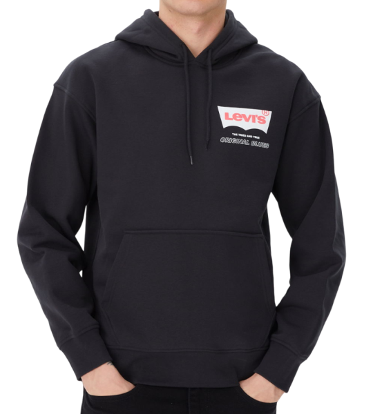 Худи с логотипом мужское / Черный / 46