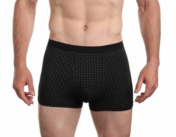 Трусы с принтом мужские / Черный / 52