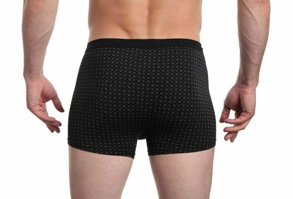 Трусы с принтом мужские / Черный / 52