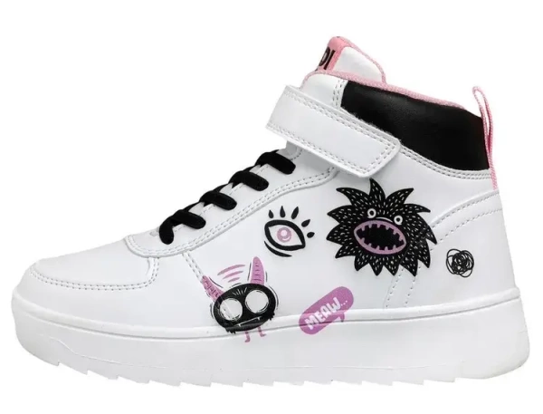 Кеды высокие для девочки / Белый / 32