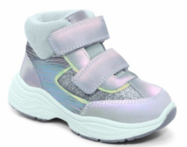 Кроссовки на липучках для девочки / Голубой / 28