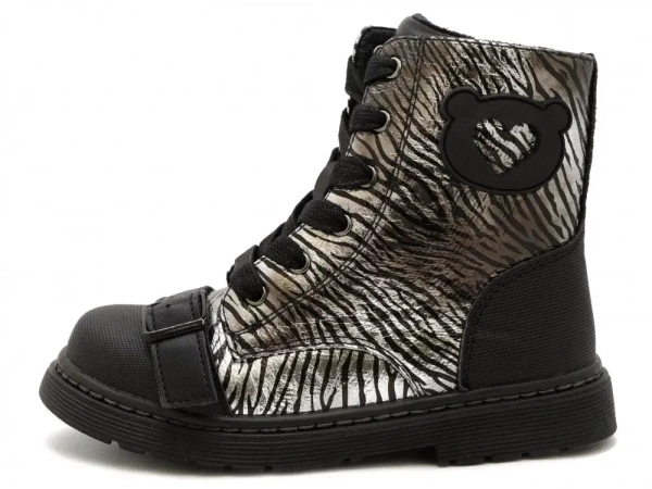 Ботинки из экокожи для девочки / Серебряный / 28