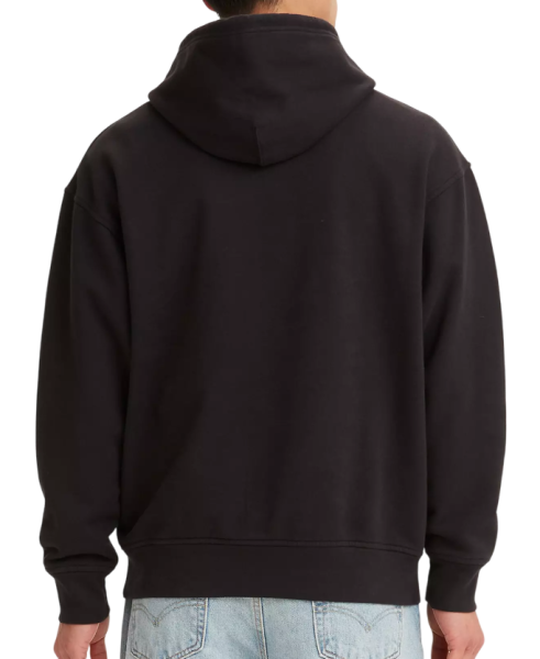 Худи с принтом мужское / Черный / 44