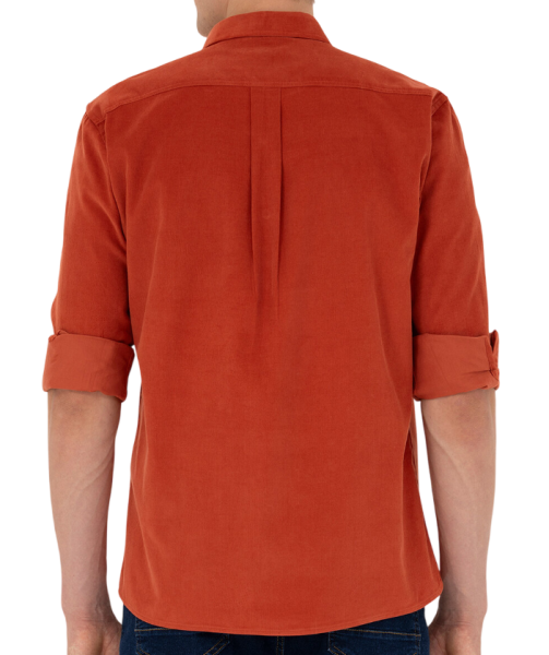 Рубашка хлопковая мужская / Красный / 48