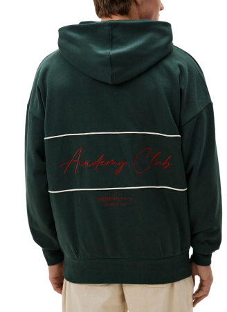 Худи с логотипом мужское / Тёмно-зелёный / 46