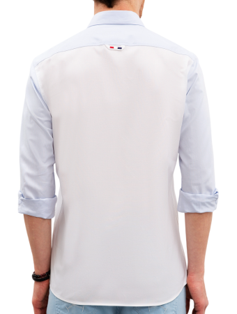 Рубашка хлопковая мужская / Белый / 46
