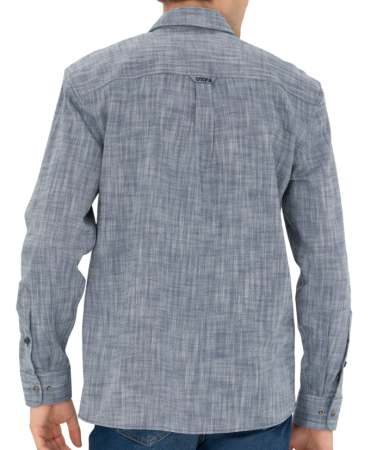 Рубашка хлопковая мужская / Тёмно-синий / 46