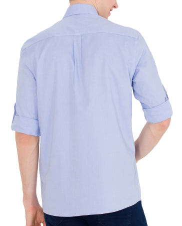 Рубашка хлопковая мужская / Голубой / 46
