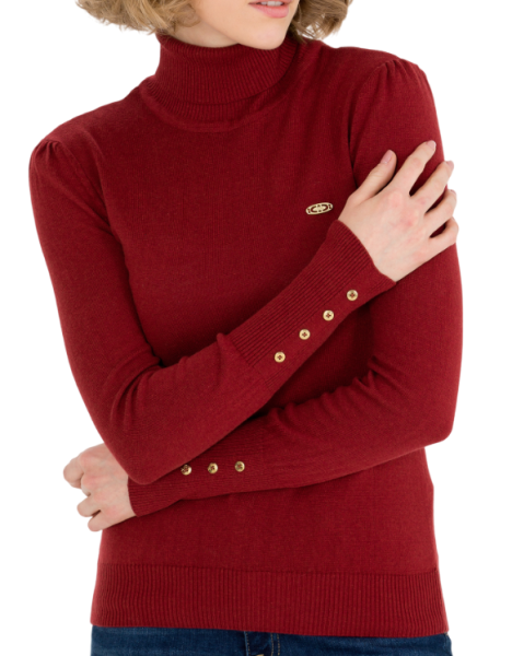 Водолазка с логотипом женская / Красный / 40