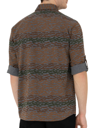 Рубашка хлопковая мужская / Серый / 54