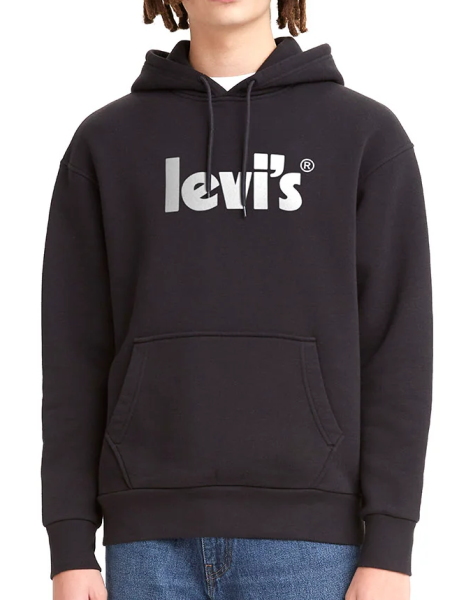 Худи с логотипом мужское / Черный / 44