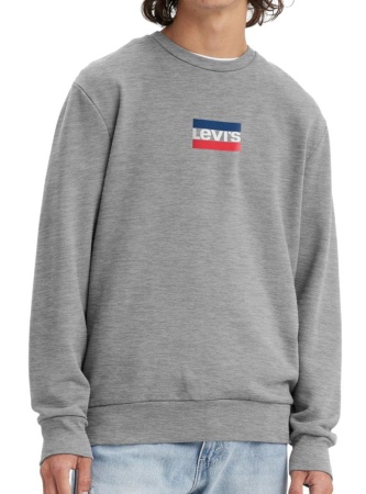 Свитшот с логотипом мужской / Серый / 46