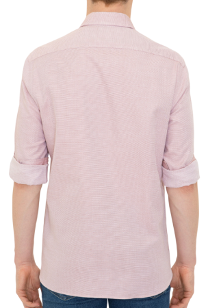 Рубашка хлопковая мужская / Розовый / 46