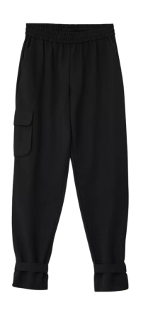 Брюки однотонные женские / Черный / 44