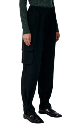 Брюки однотонные женские / Черный / 44