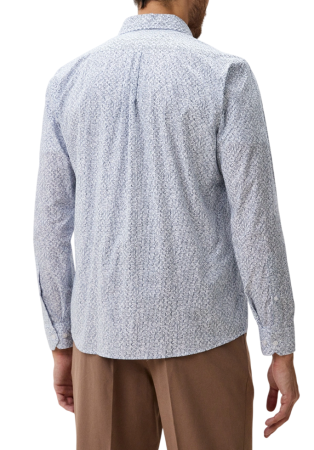 Рубашка с длинным рукавом мужская / Тёмно-синий / 44