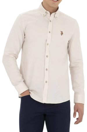 Рубашка с логотипом мужская / Серый / 48