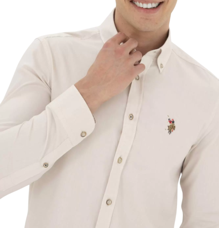 Рубашка с логотипом мужская / Серый / 48