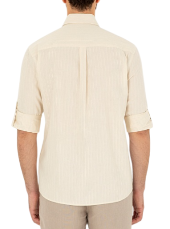 Рубашка с длинным рукавом мужская / Бежевый / 54