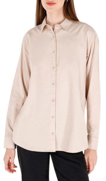 Рубашка однотонная женская / Бежевый / 44