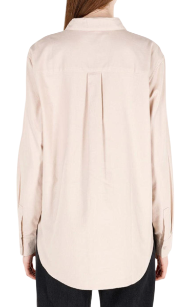 Рубашка однотонная женская / Бежевый / 44