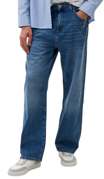 Джинсы свободного кроя мужские / Синий / 46