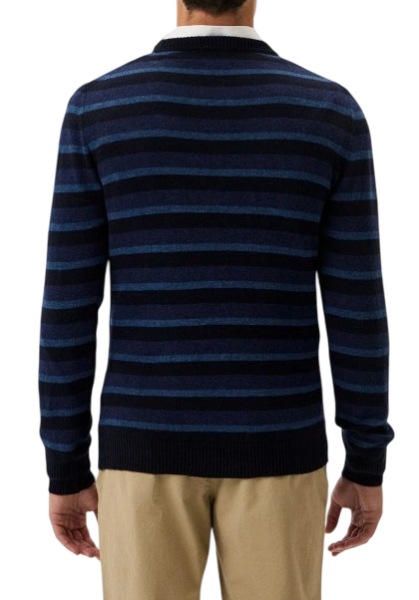 Джемпер из шерсти мужской / Синий / 46