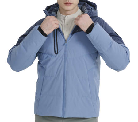 Пуховик с капюшоном мужской / Тёмно-синий / 50