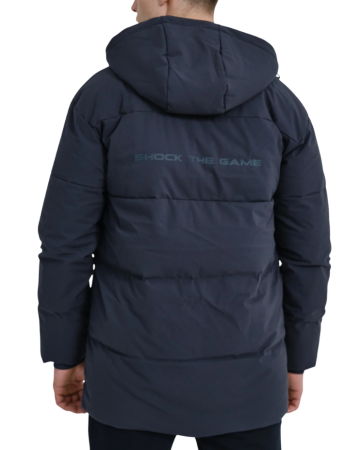 Пуховик с капюшоном мужской / Темно-серый / 54