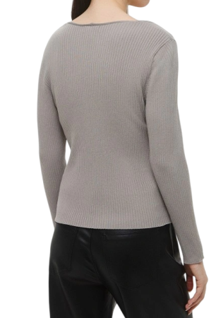 Джемпер в рубчик женский / Серый / 46