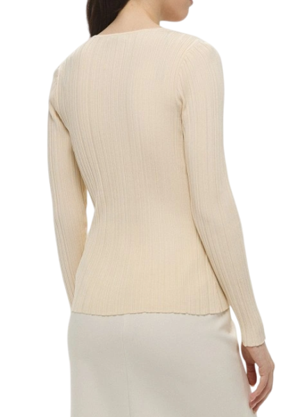 Джемпер в рубчик женский / Бежевый / 40