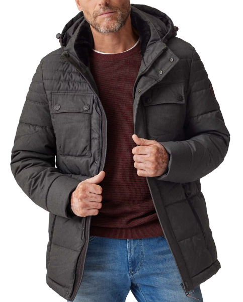 Куртка с капюшоном мужская / Темно-серый / 56