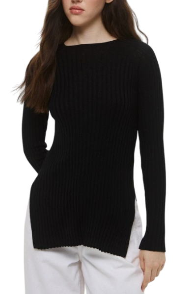 Джемпер с шерстью женский / Черный / 42