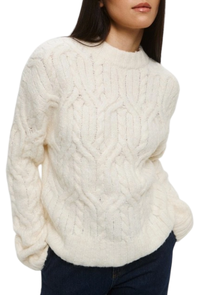 Джемпер с шерстью женский / Бежевый / 40