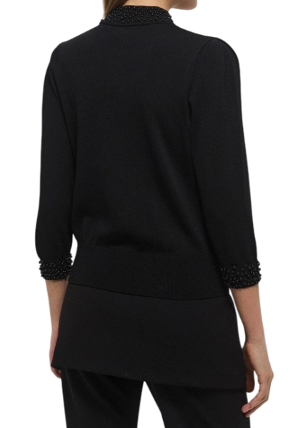Водолазка со стразами женская / Черный / 40