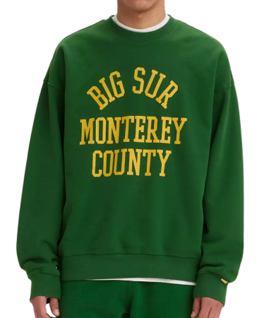 Свитшот хлопковый мужской / Зеленый / 44