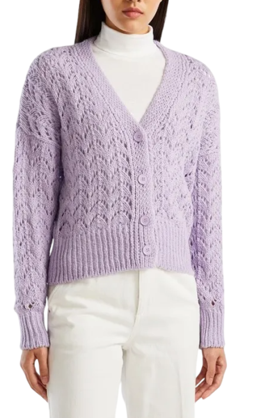 Кардиган с шерстью женский / Фиолетовый / 44